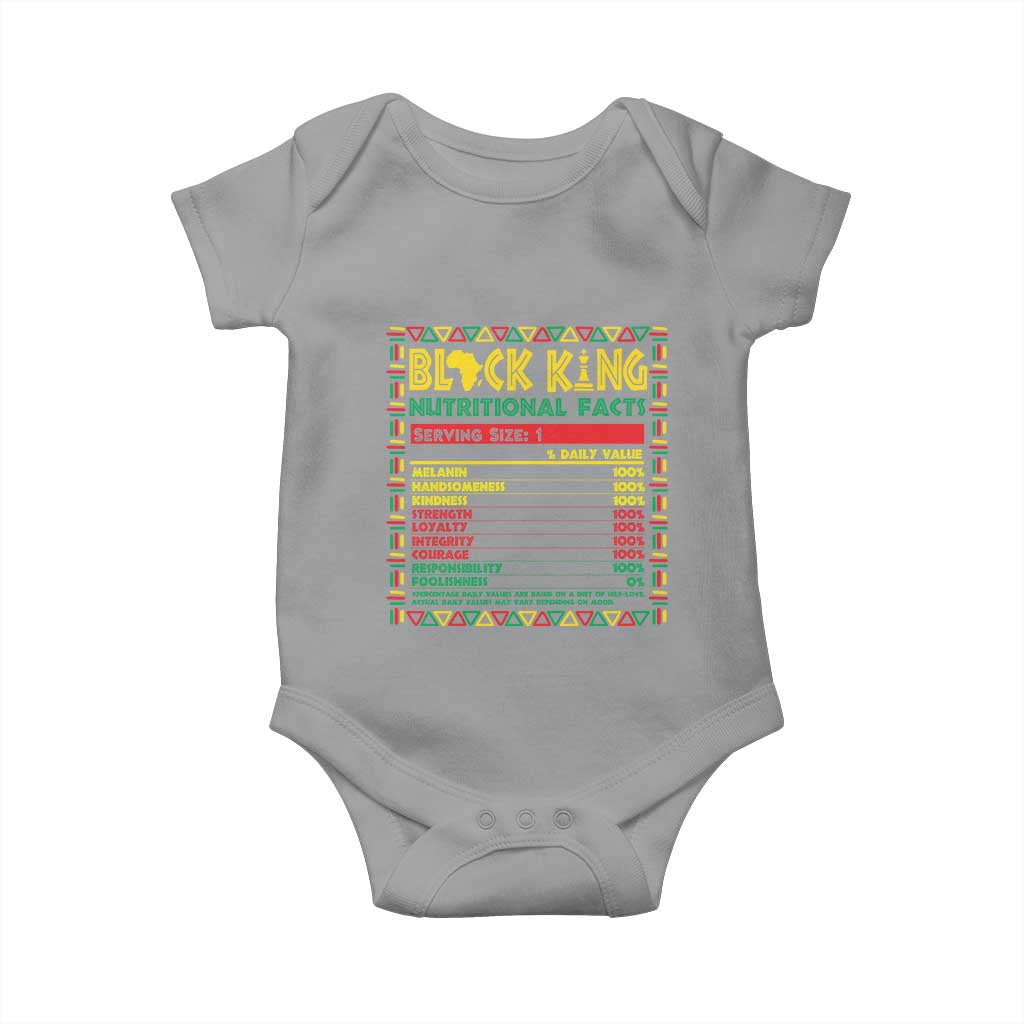 Juneteenth Baby Onesie Black King Nutritional Facts African American