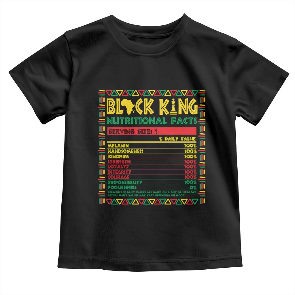 Juneteenth Baby Shirt Black King Nutritional Facts African American
