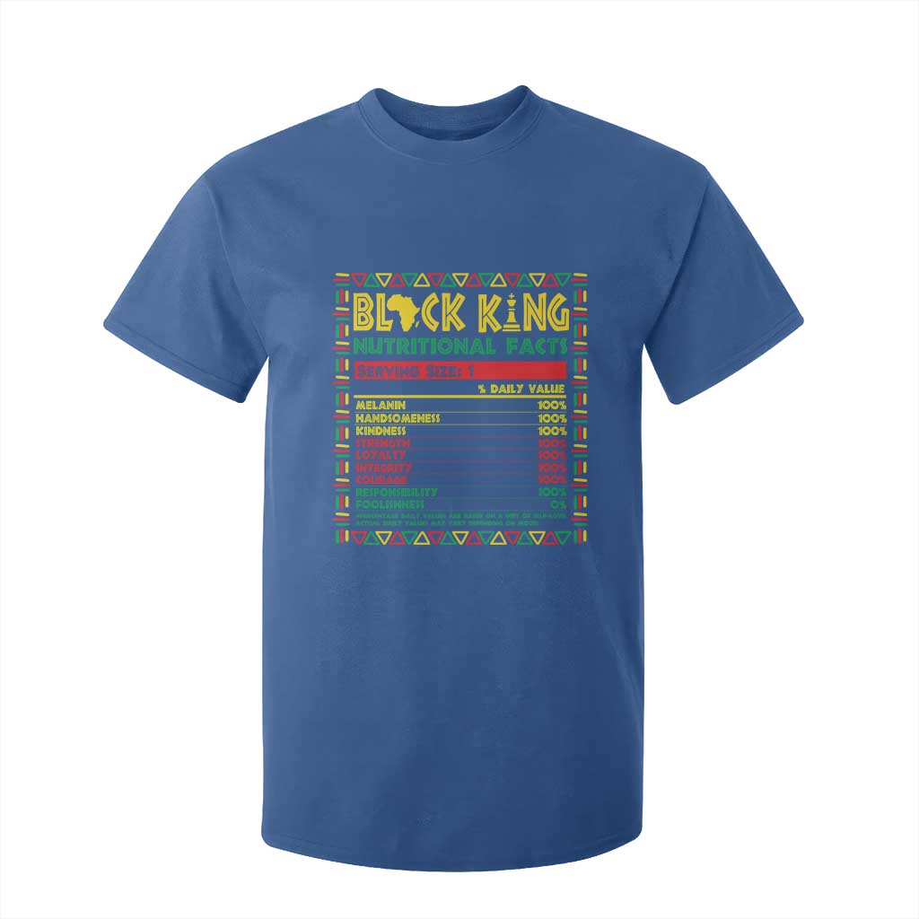 Juneteenth T Shirt For Kid Black King Nutritional Facts African American