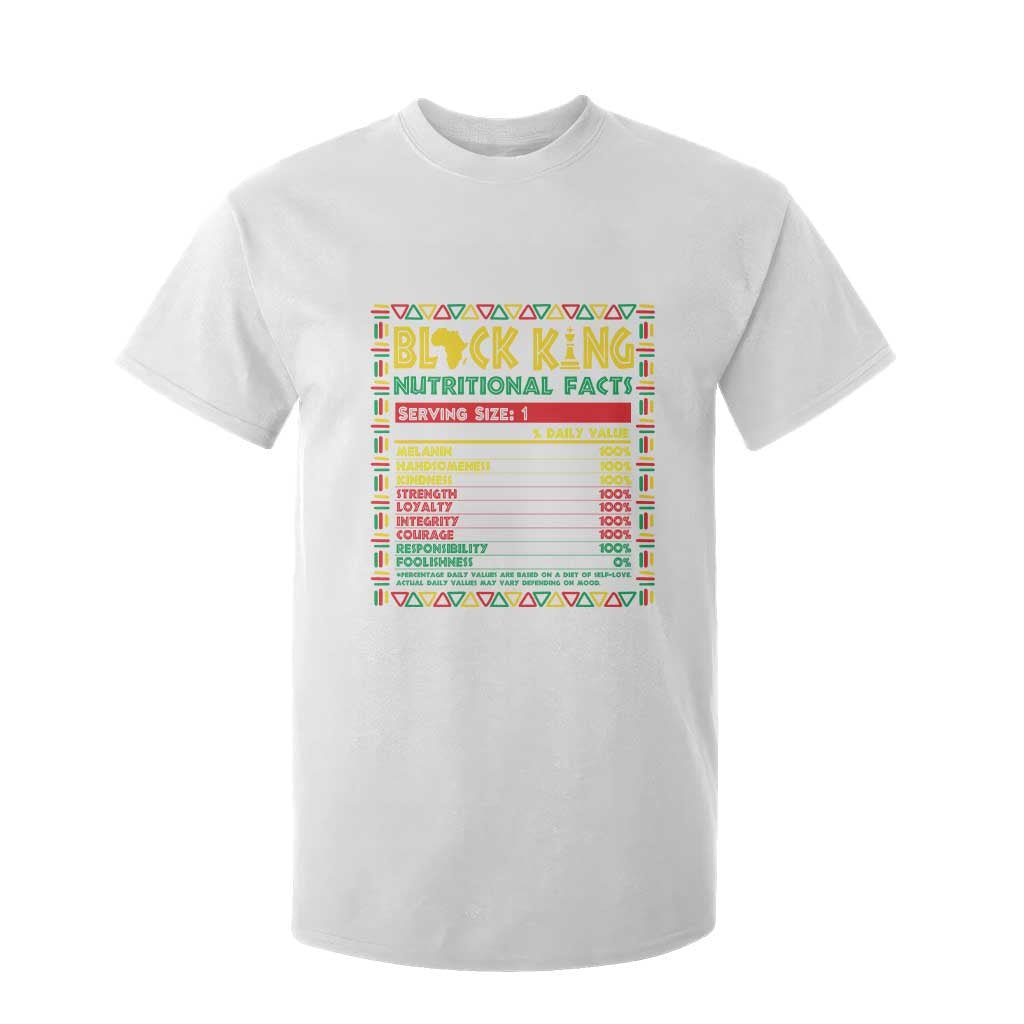 Juneteenth T Shirt For Kid Black King Nutritional Facts African American