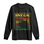 Juneteenth Long Sleeve Shirt Black King Nutritional Facts African American
