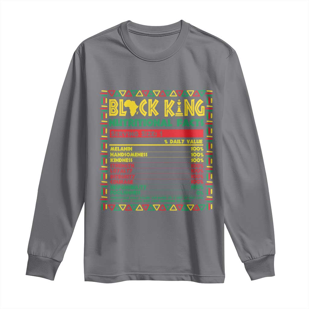 Juneteenth Long Sleeve Shirt Black King Nutritional Facts African American