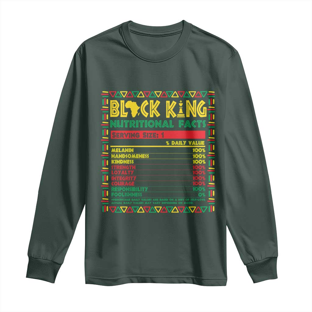 Juneteenth Long Sleeve Shirt Black King Nutritional Facts African American