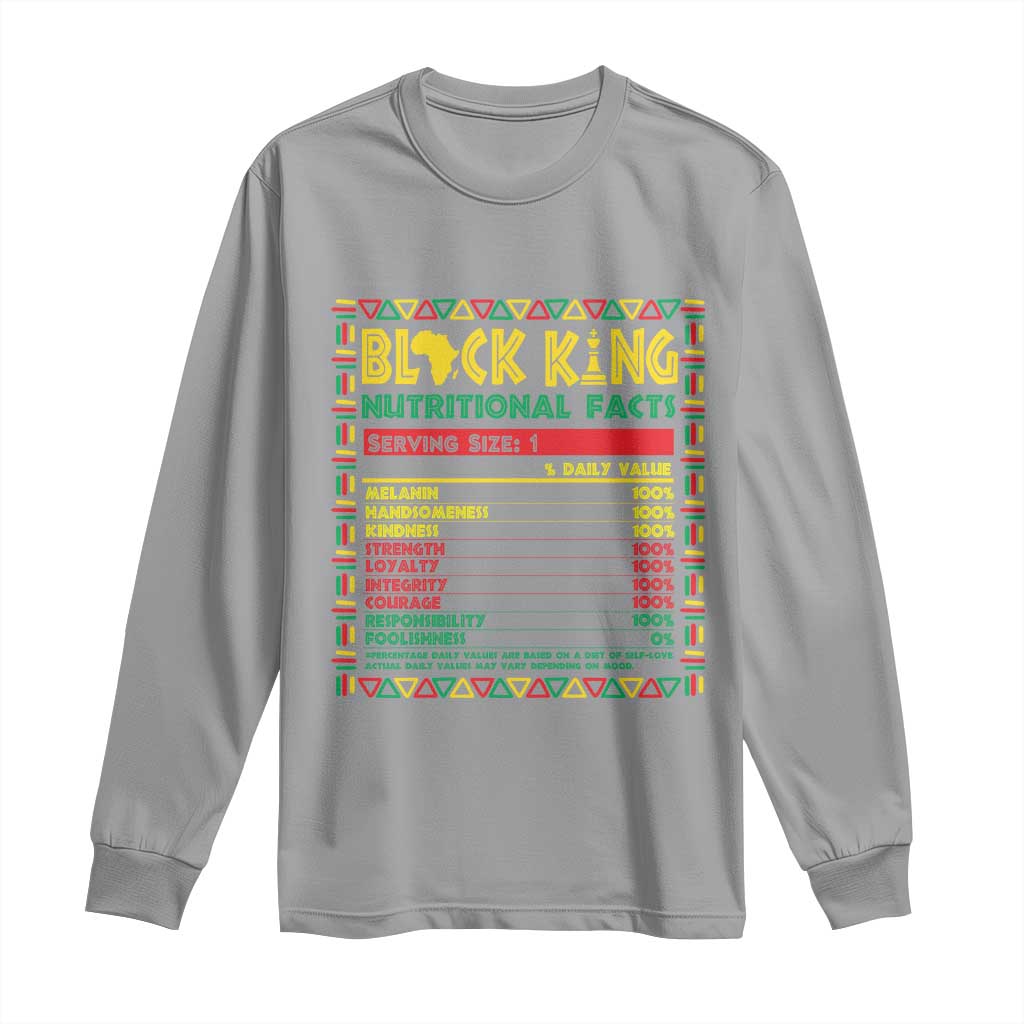 Juneteenth Long Sleeve Shirt Black King Nutritional Facts African American