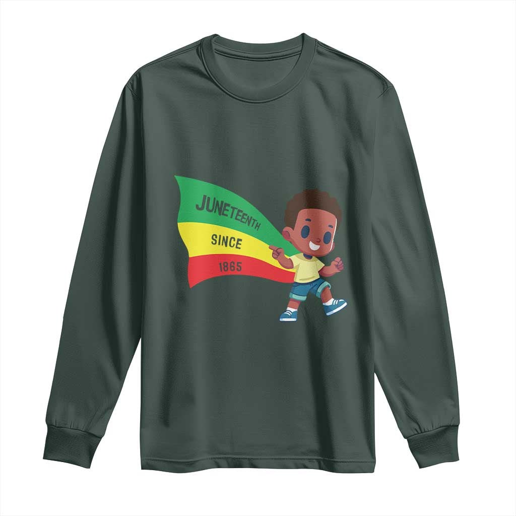 Juneteenth 1865 Long Sleeve Shirt Cool Melanin Black Boys Kids