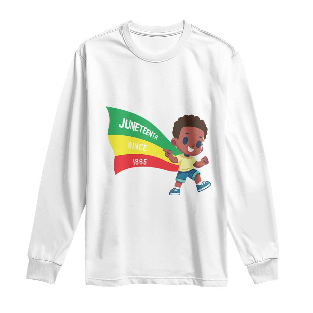 Juneteenth 1865 Long Sleeve Shirt Cool Melanin Black Boys Kids