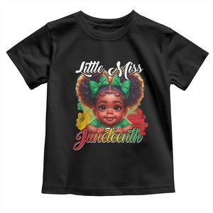 Juneteenth 1865 Baby Shirt Little Miss Cute Melanin Black Girls Kids