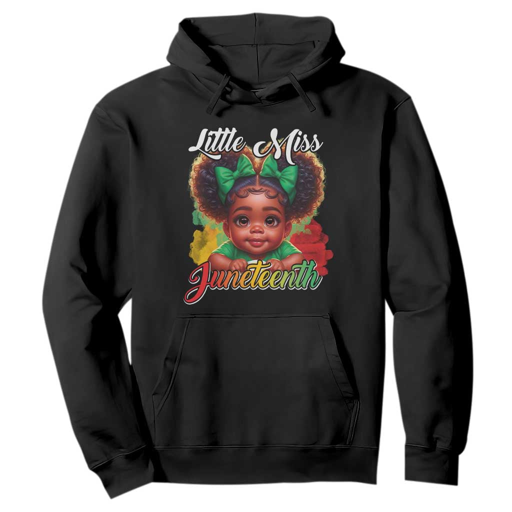 Juneteenth 1865 Hoodie Little Miss Cute Melanin Black Girls Kids
