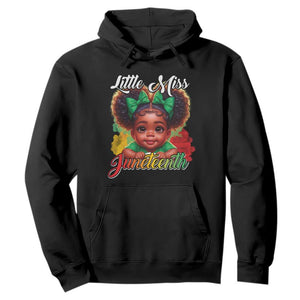 Juneteenth 1865 Hoodie Little Miss Cute Melanin Black Girls Kids