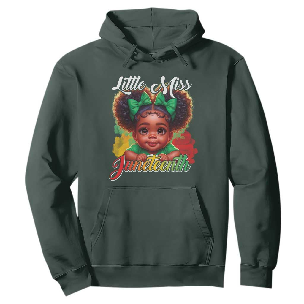 Juneteenth 1865 Hoodie Little Miss Cute Melanin Black Girls Kids