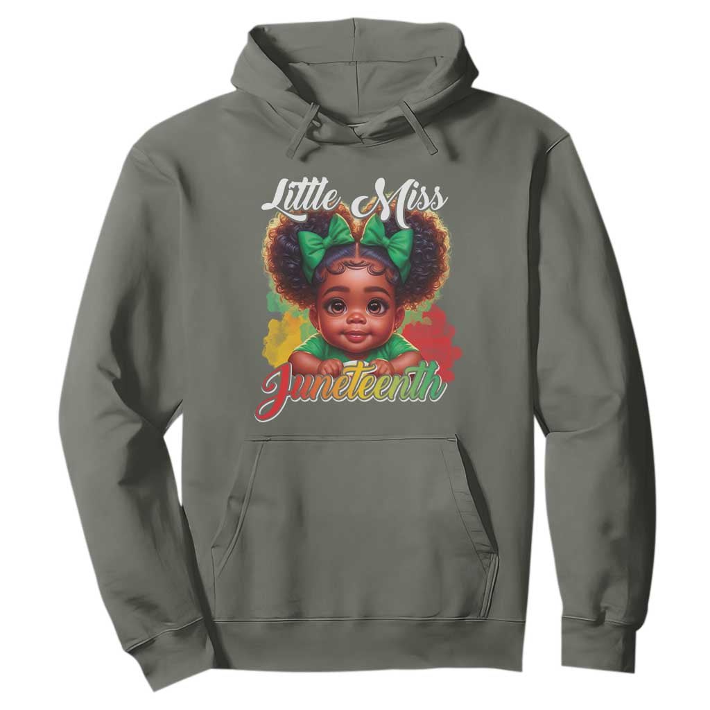 Juneteenth 1865 Hoodie Little Miss Cute Melanin Black Girls Kids
