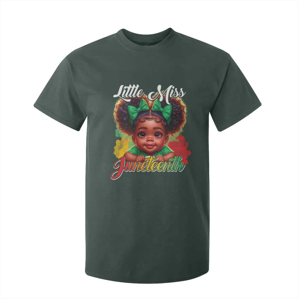 Juneteenth 1865 T Shirt For Kid Little Miss Cute Melanin Black Girls Kids
