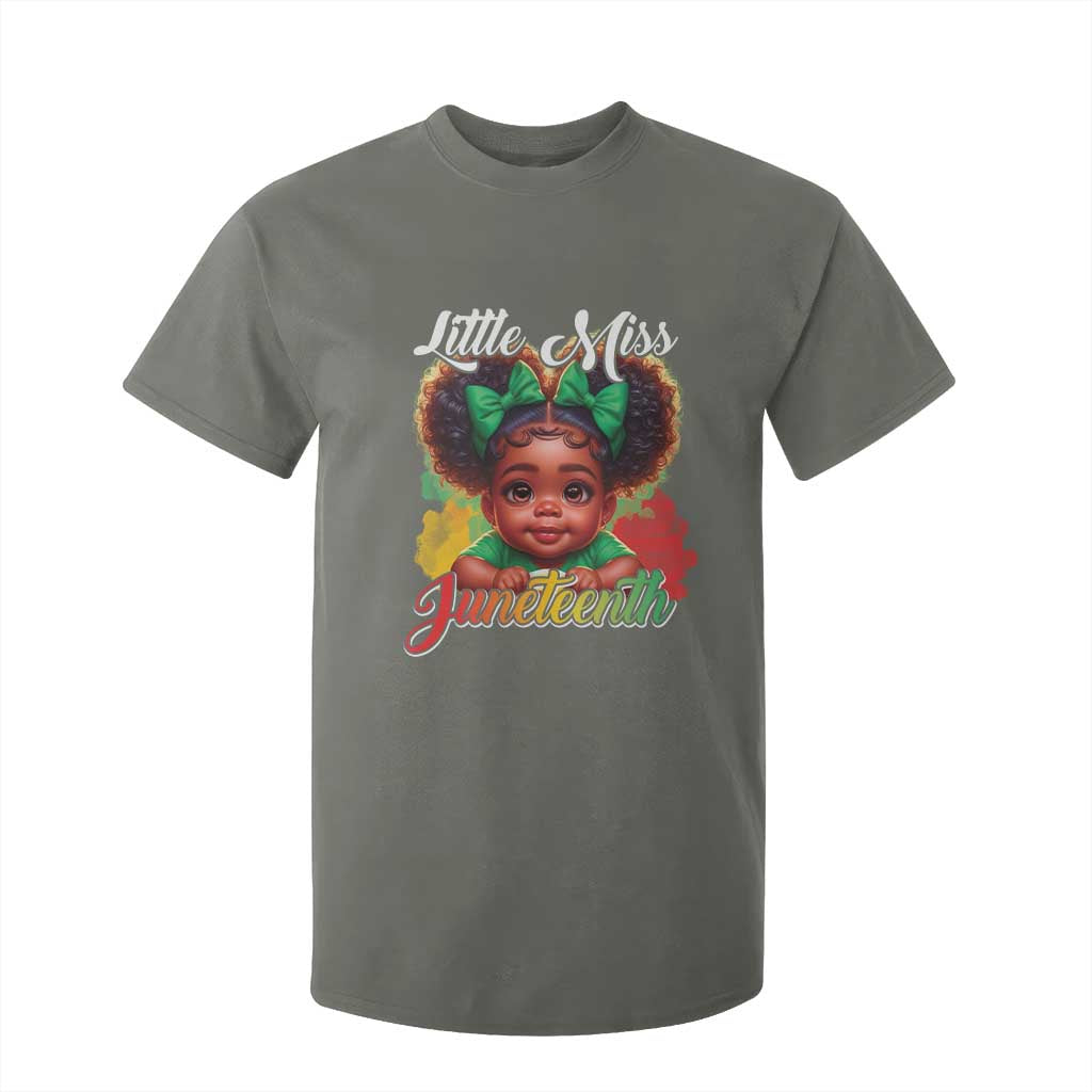 Juneteenth 1865 T Shirt For Kid Little Miss Cute Melanin Black Girls Kids