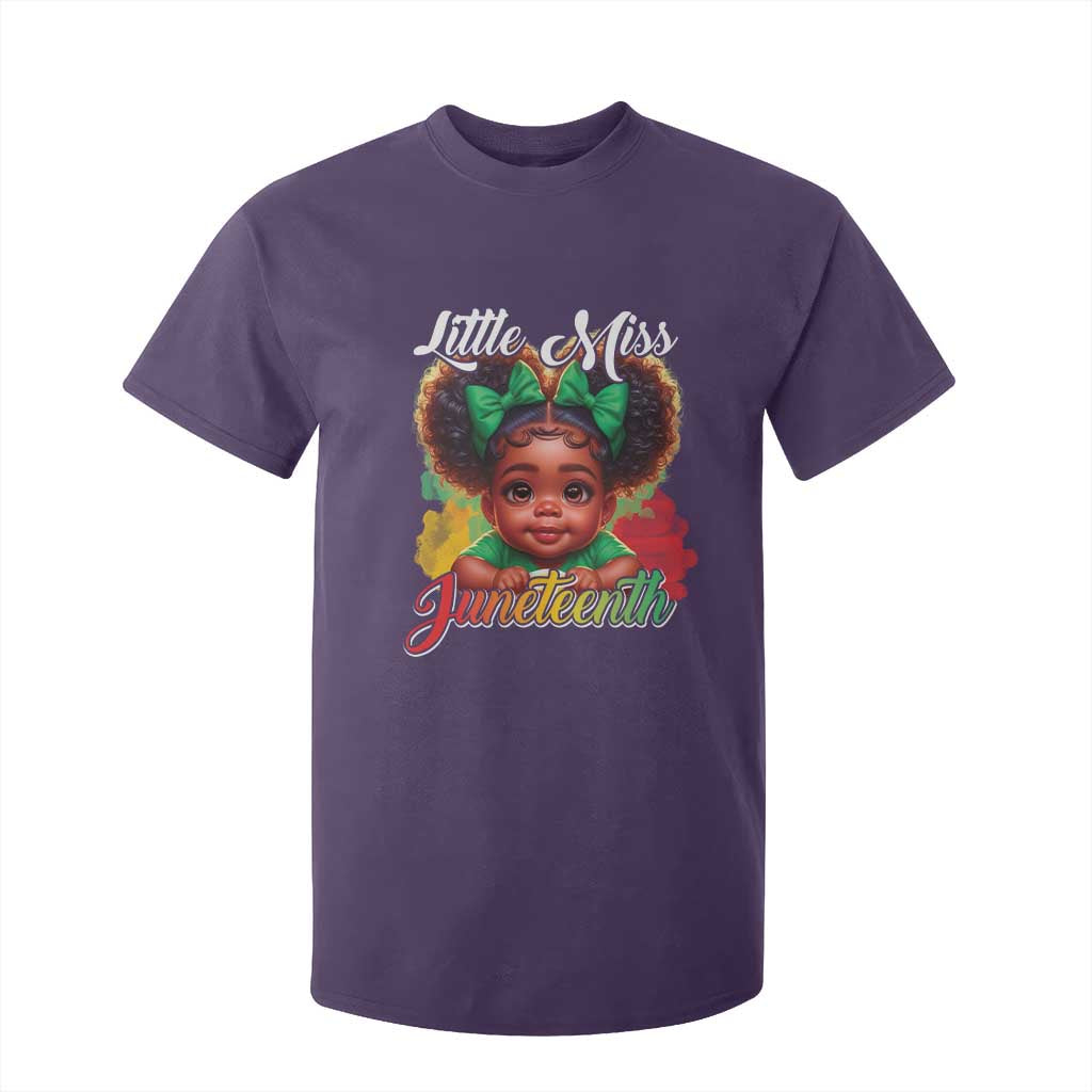 Juneteenth 1865 T Shirt For Kid Little Miss Cute Melanin Black Girls Kids