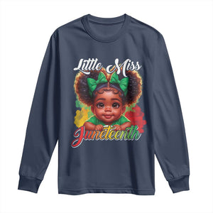 Juneteenth 1865 Long Sleeve Shirt Little Miss Cute Melanin Black Girls Kids