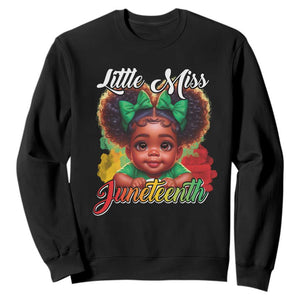 Juneteenth 1865 Sweatshirt Little Miss Cute Melanin Black Girls Kids