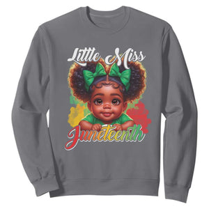 Juneteenth 1865 Sweatshirt Little Miss Cute Melanin Black Girls Kids