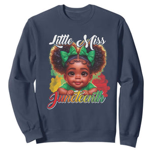 Juneteenth 1865 Sweatshirt Little Miss Cute Melanin Black Girls Kids