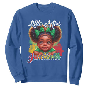 Juneteenth 1865 Sweatshirt Little Miss Cute Melanin Black Girls Kids