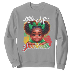 Juneteenth 1865 Sweatshirt Little Miss Cute Melanin Black Girls Kids