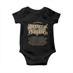Black History Baby Onesie 1619 Sixteen-Nineteen Established