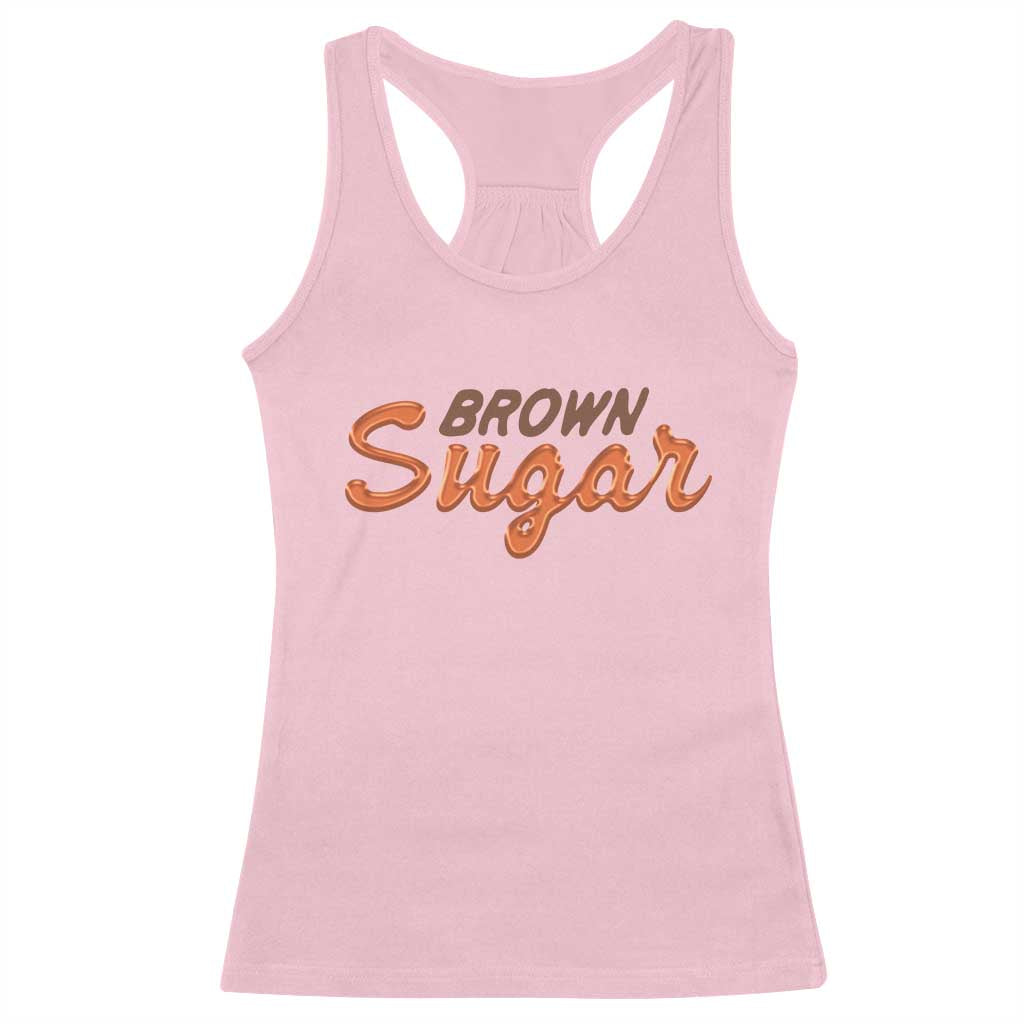 Melanin African Pride Racerback Tank Top Brown Sugar