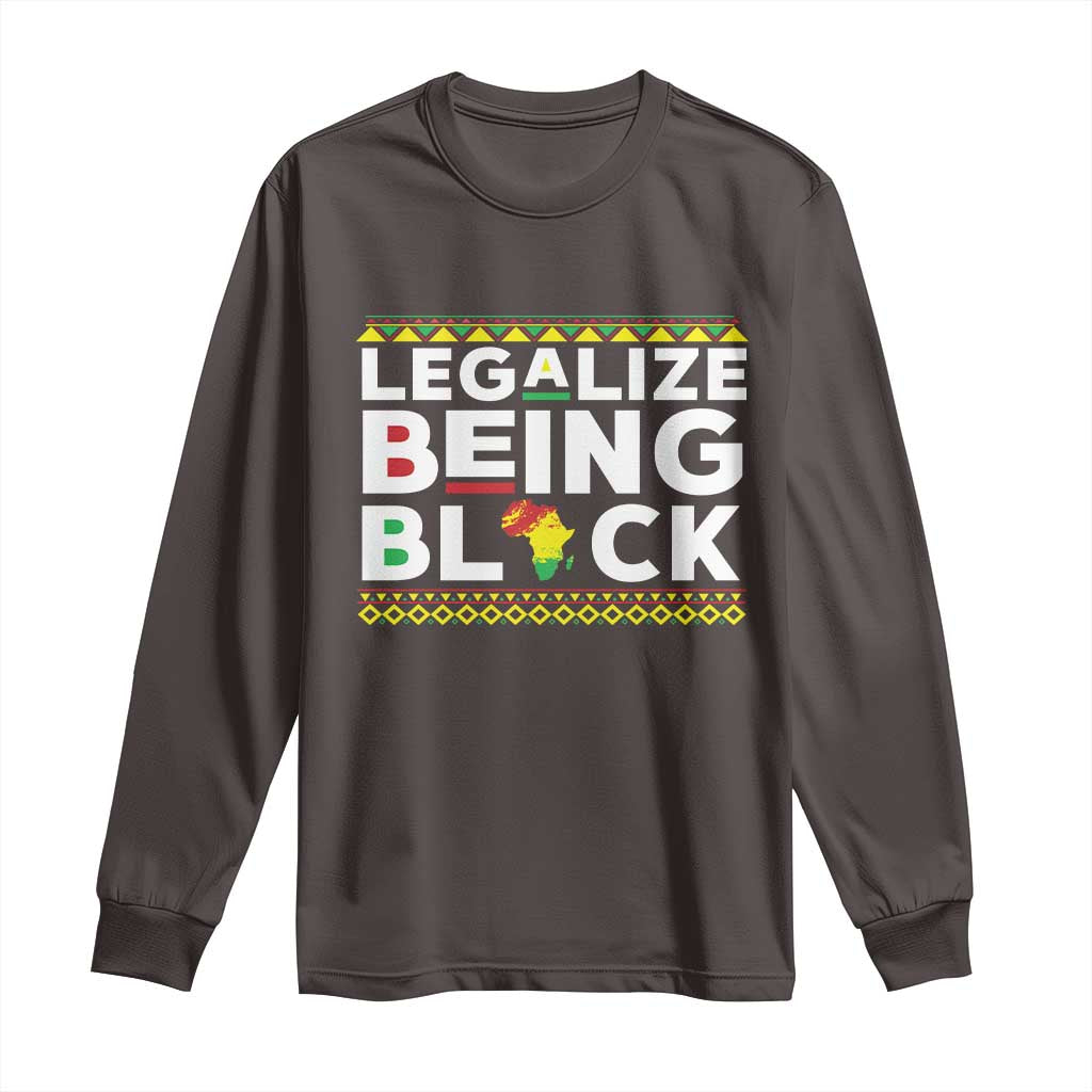 Black Pride Long Sleeve Shirt Legalize Being Black History