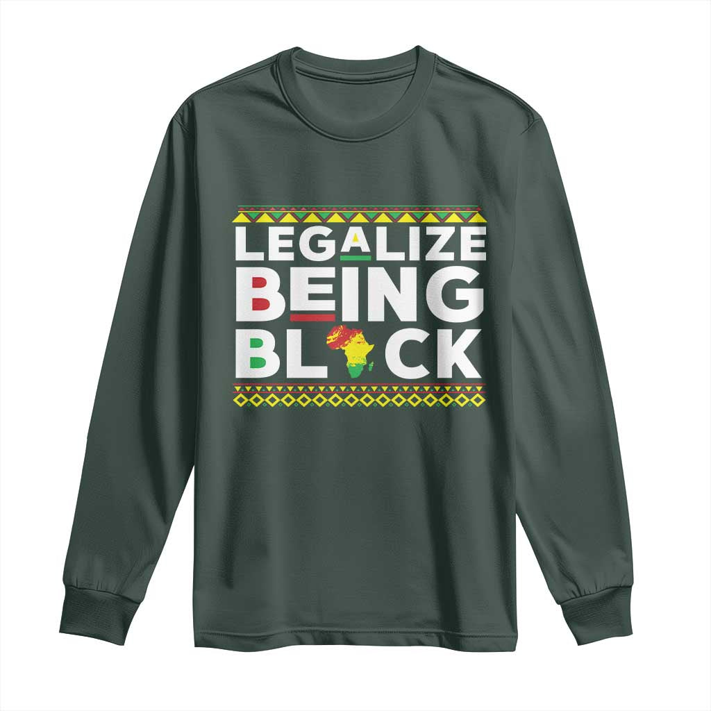 Black Pride Long Sleeve Shirt Legalize Being Black History