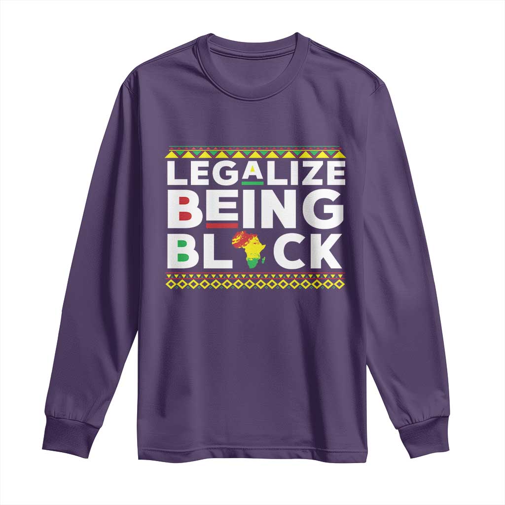 Black Pride Long Sleeve Shirt Legalize Being Black History