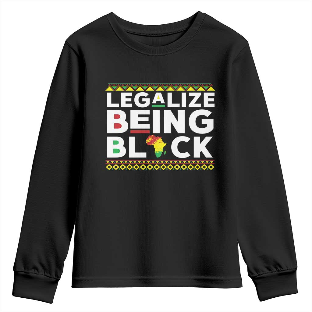 Black Pride Youth Sweatshirt Legalize Being Black History