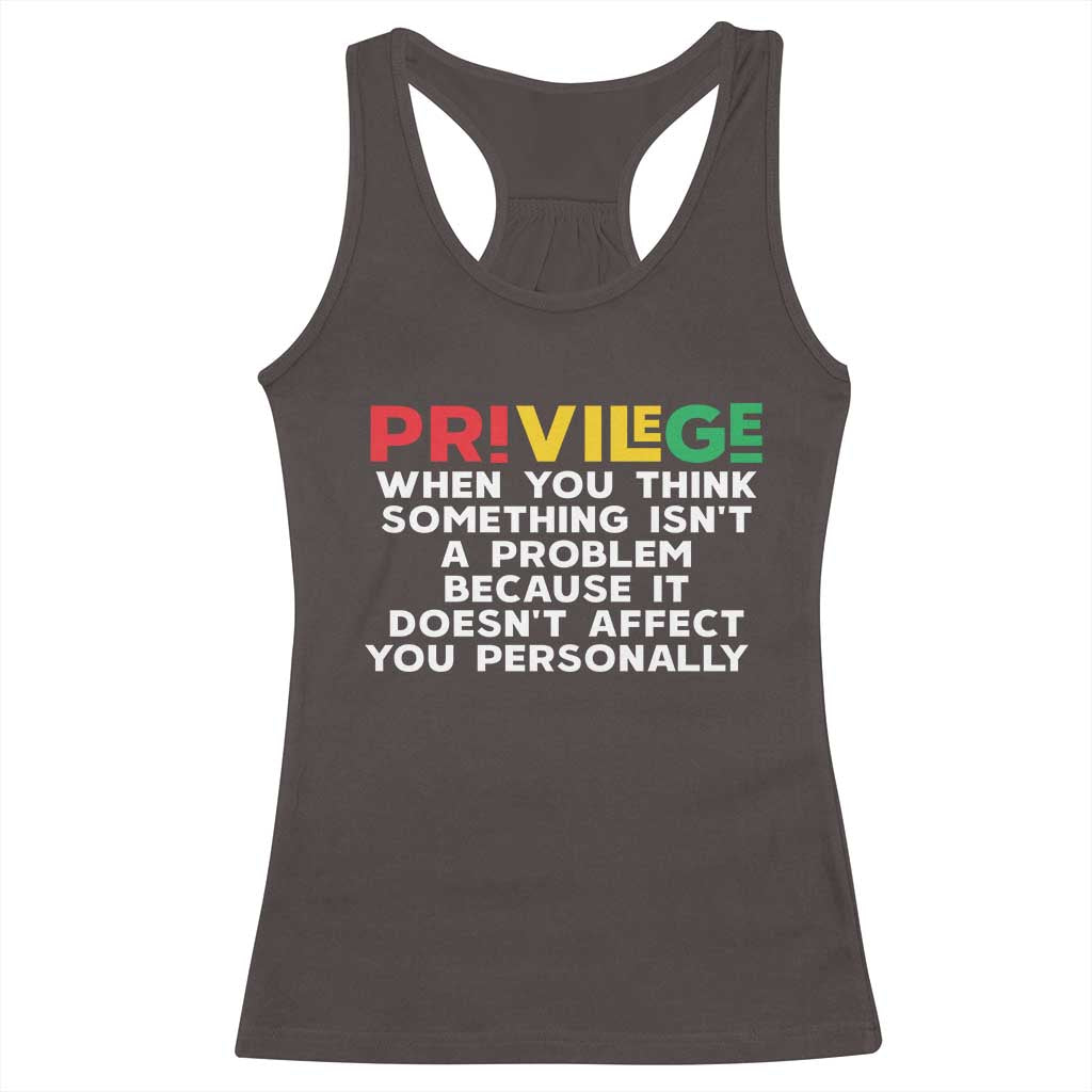 Black History Racerback Tank Top Privilege Explained BLM