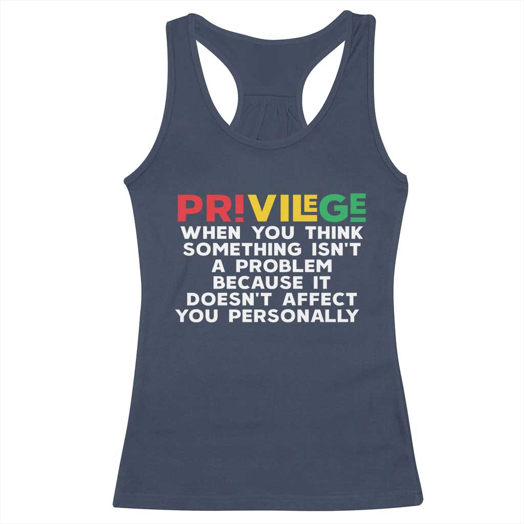 Black History Racerback Tank Top Privilege Explained BLM