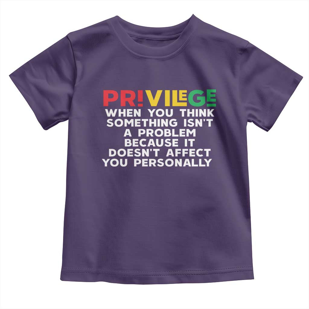 Black History Toddler T Shirt Privilege Explained BLM