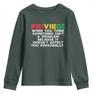 Black History Youth Sweatshirt Privilege Explained BLM