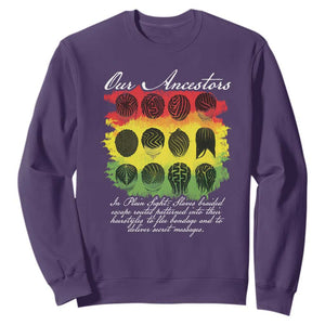 Black History Sweatshirt Our Ancestors Escape Routes Braids