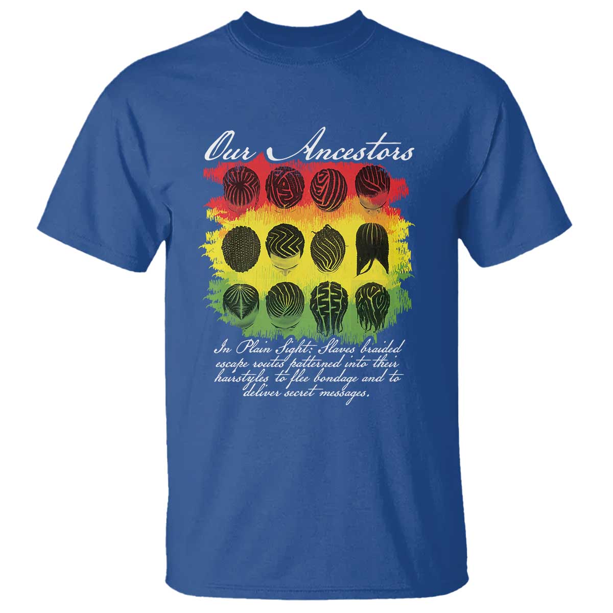 Black History T Shirt Our Ancestors Escape Routes Braids