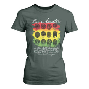 Black History T Shirt For Women Our Ancestors Escape Routes Braids