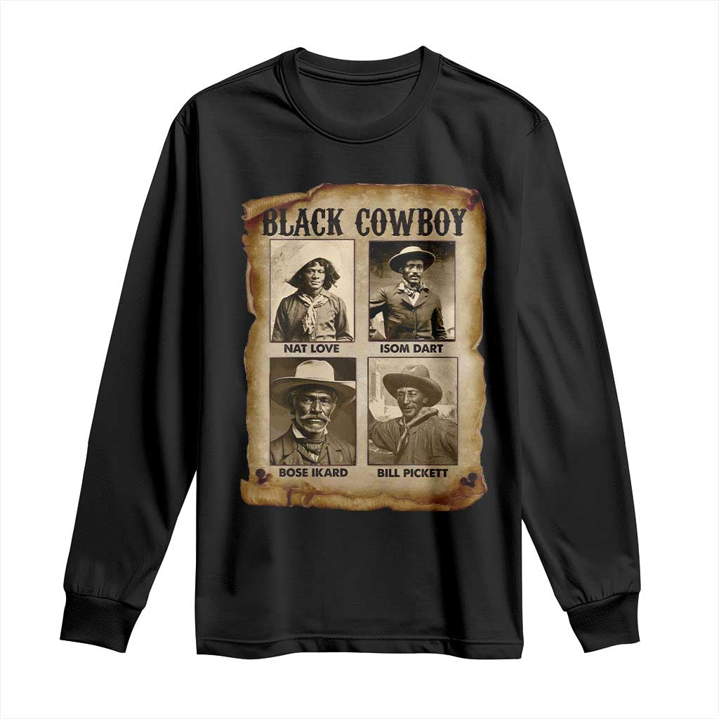 Black Cowboy Long Sleeve Shirt African American Legendary Cowboys Black History