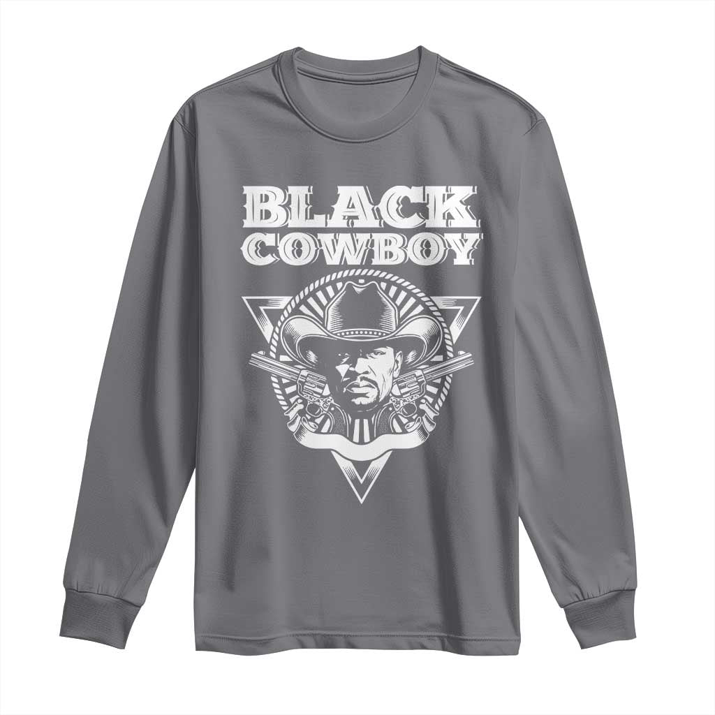Black History African American Cowboy Long Sleeve Shirt