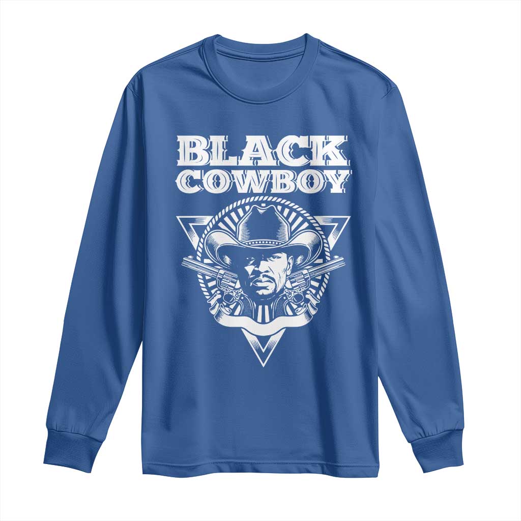 Black History African American Cowboy Long Sleeve Shirt