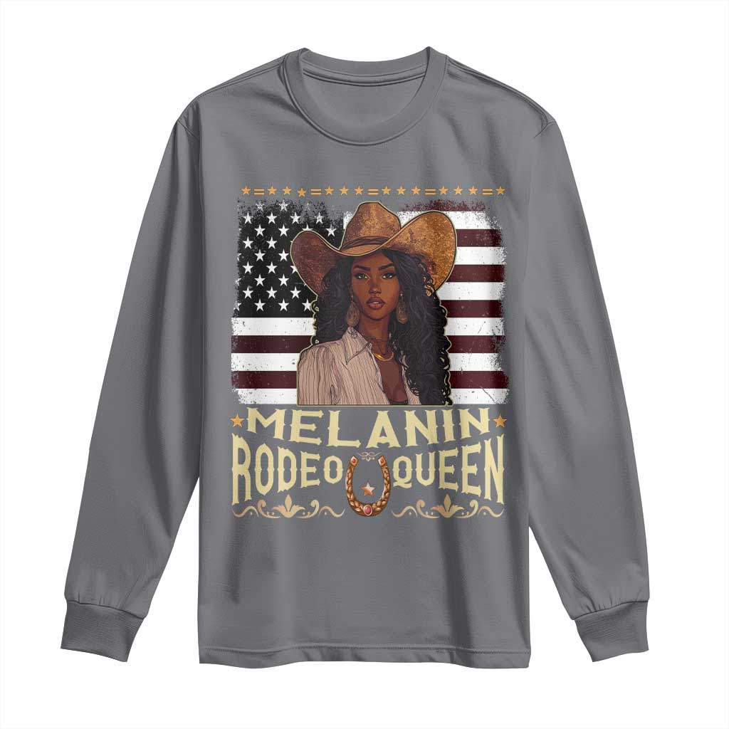 Black Cowgirl Long Sleeve Shirt Melanin Rodeo Queen