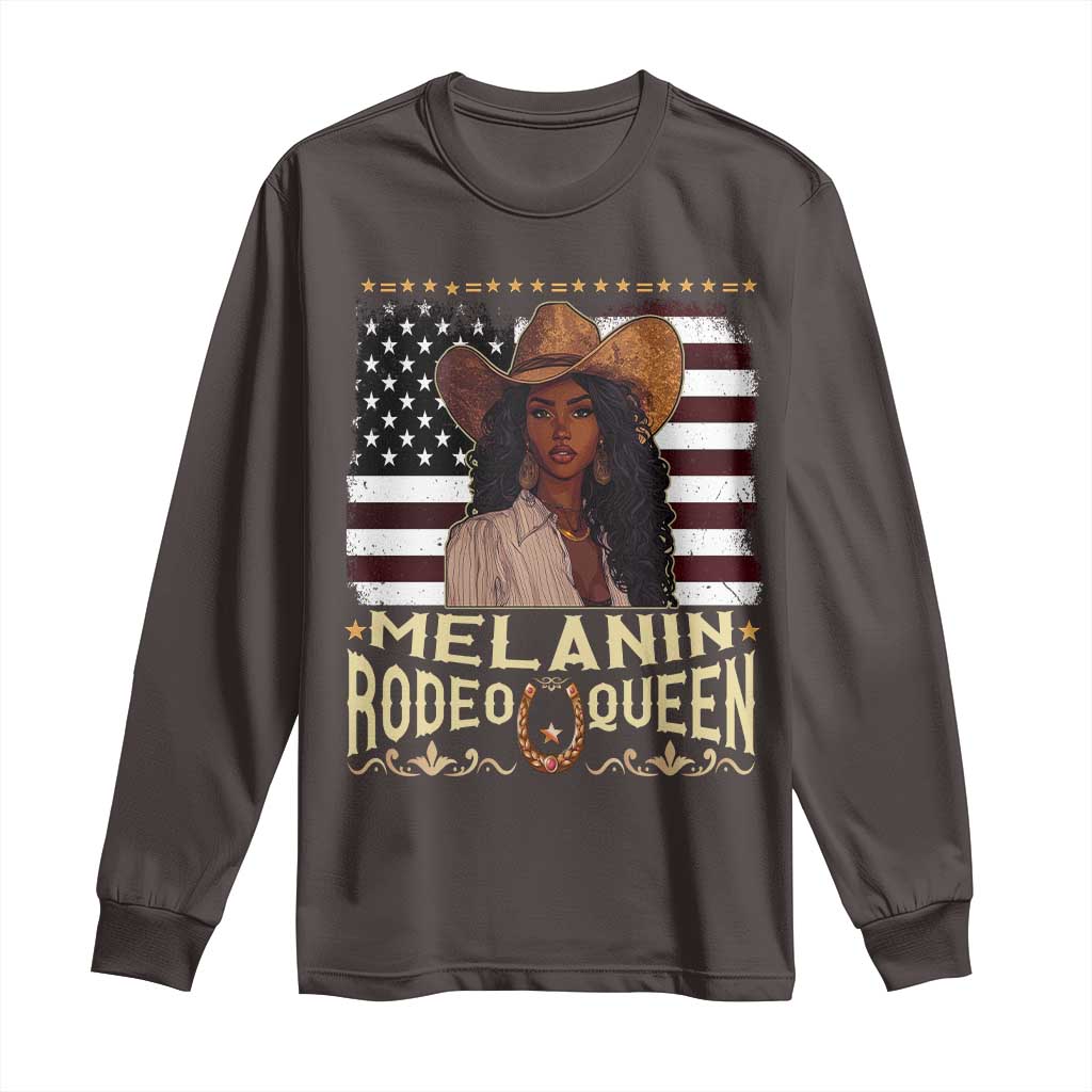 Black Cowgirl Long Sleeve Shirt Melanin Rodeo Queen