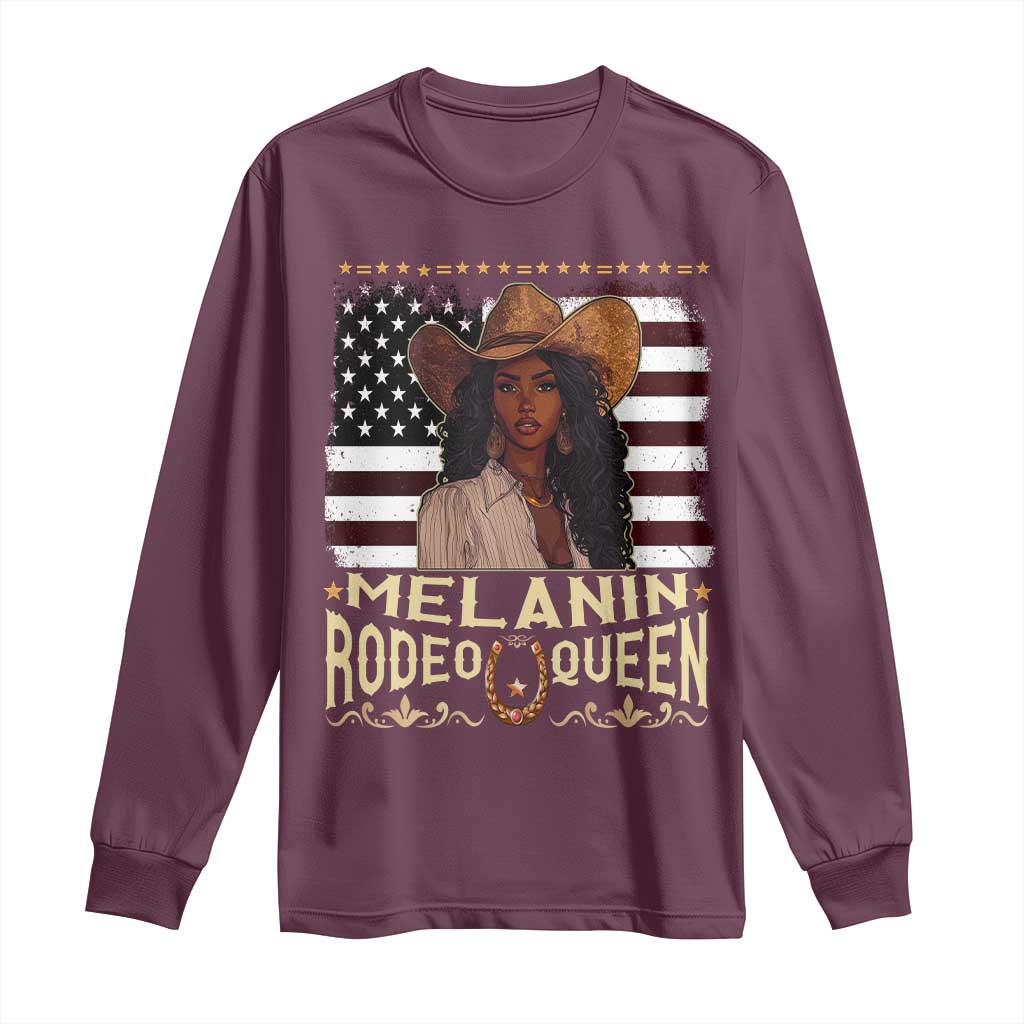 Black Cowgirl Long Sleeve Shirt Melanin Rodeo Queen