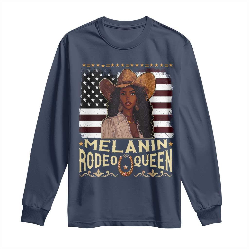 Black Cowgirl Long Sleeve Shirt Melanin Rodeo Queen