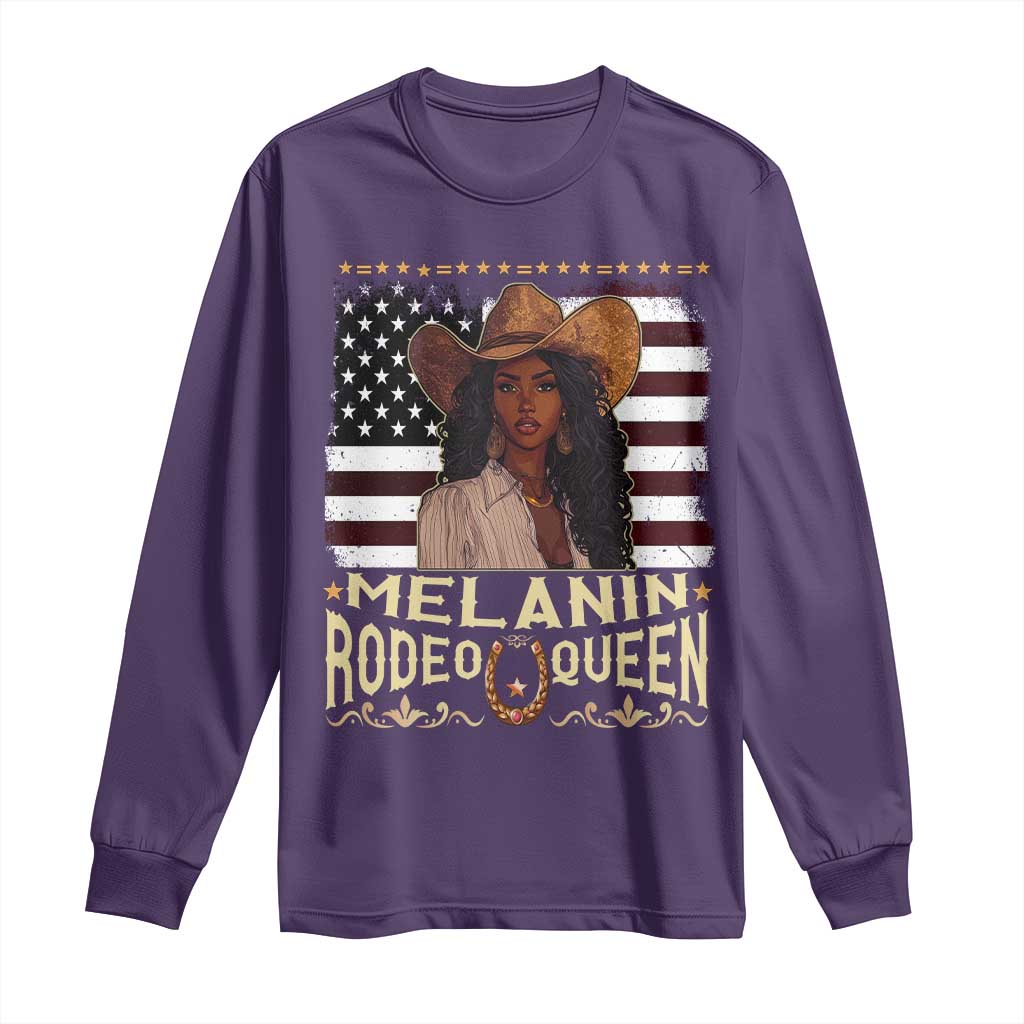 Black Cowgirl Long Sleeve Shirt Melanin Rodeo Queen