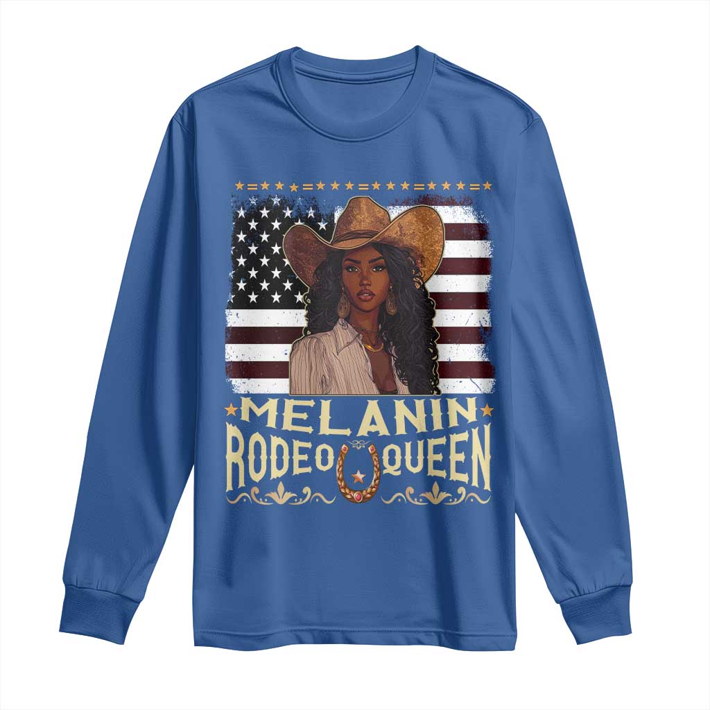 Black Cowgirl Long Sleeve Shirt Melanin Rodeo Queen