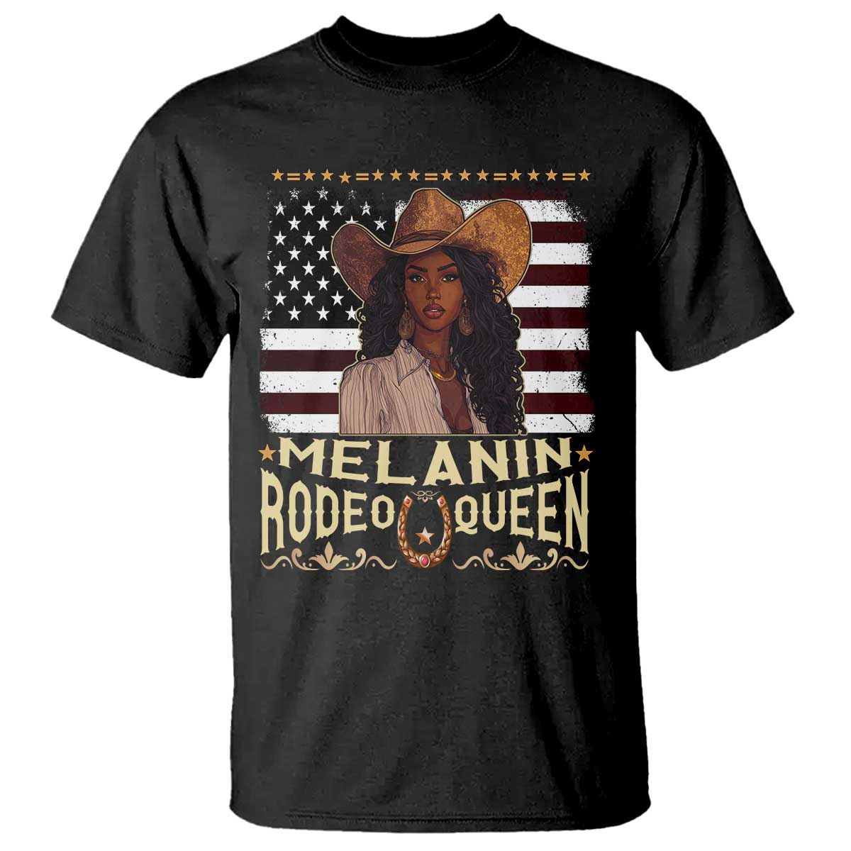 Black Cowgirl T Shirt Melanin Rodeo Queen