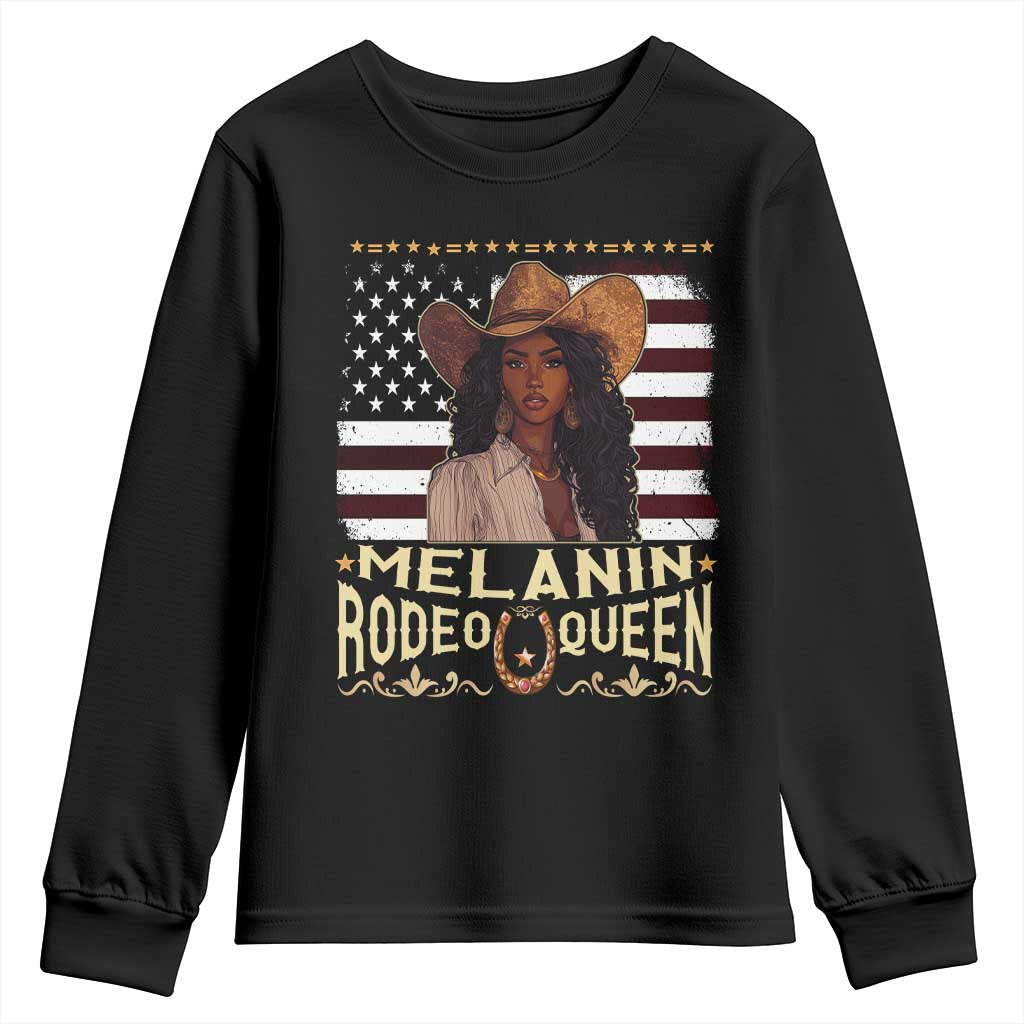 Black Cowgirl Youth Sweatshirt Melanin Rodeo Queen