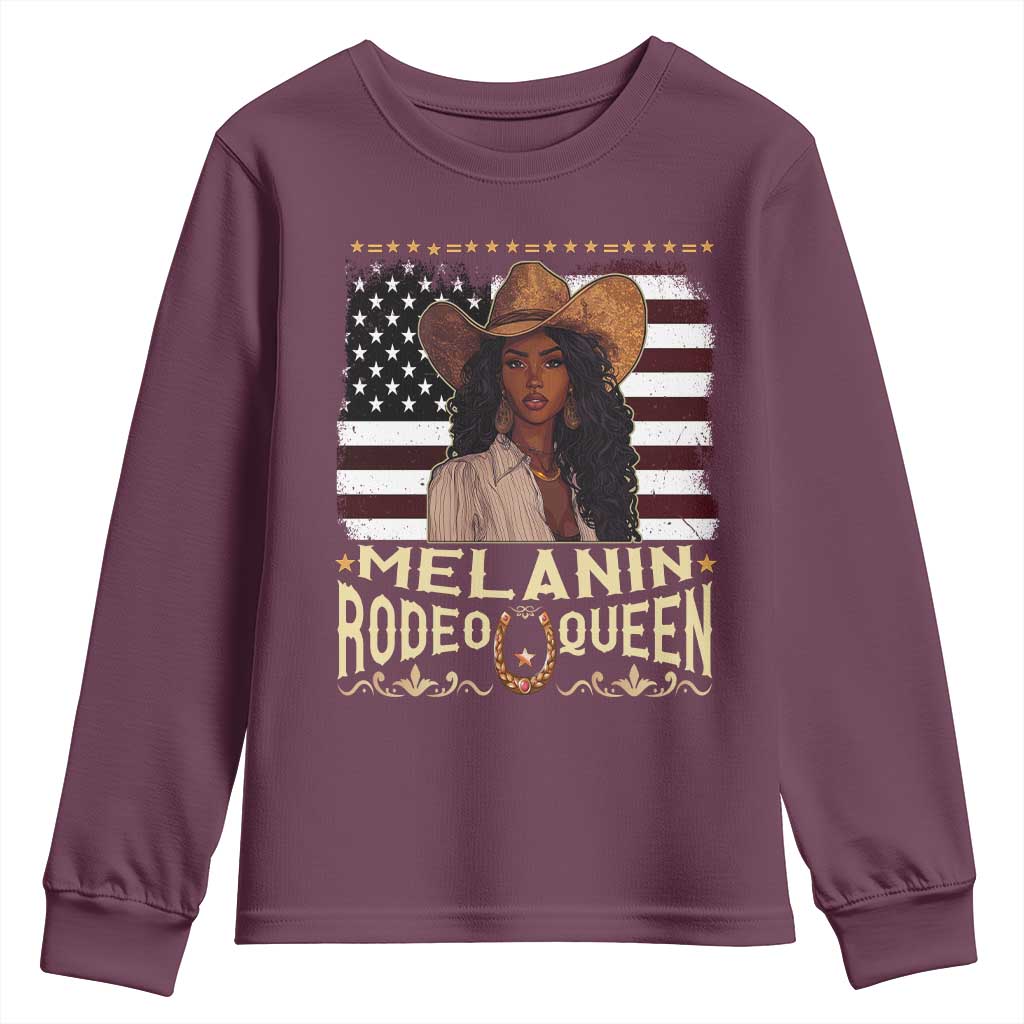 Black Cowgirl Youth Sweatshirt Melanin Rodeo Queen