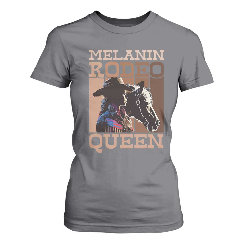 African American Cowgirl T Shirt For Women Melanin Rodeo Queen